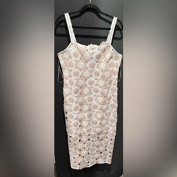 Sam Edelman two tone crochet mini dress size 14 - Picture 5 of 11
